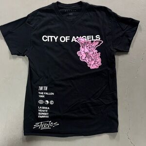 PacSun Black 'City of Angels' Graphic Tee
